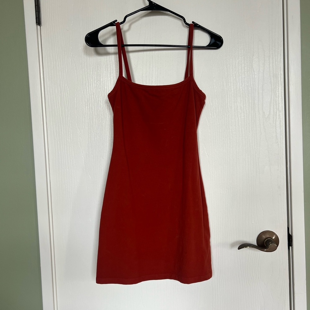 Oddli mini dress - red orange / s